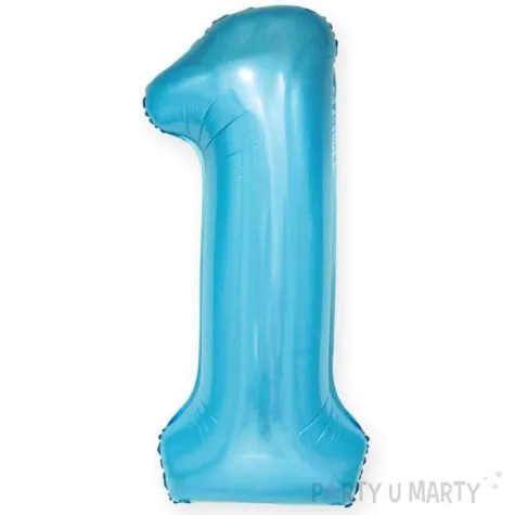 balon foliowy cyfra 1 niebieski partypal 39 dgt