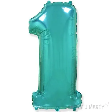 balon foliowy cyfra 1 niebieski tiffany flexmetal 34 dgt