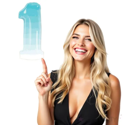 balon foliowy cyfra 1 ombre niebieski jasny qualatex 38 dgt