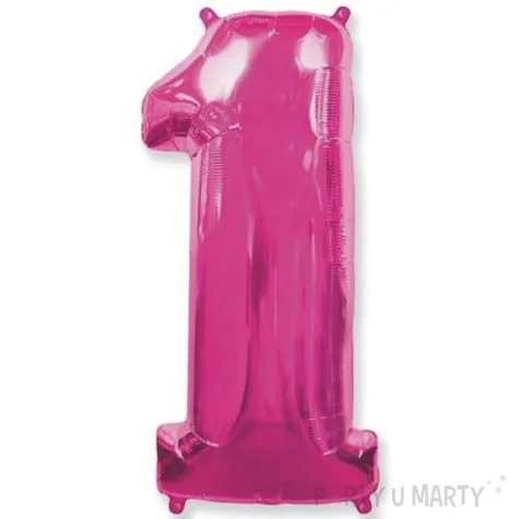 balon foliowy cyfra 1 rozowy flexmetal 34 dgt