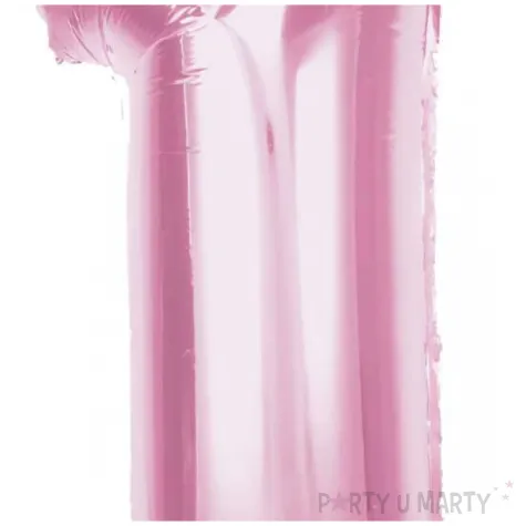 balon foliowy cyfra 1 rozowy jasny godan 36 dgt