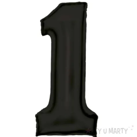 balon foliowy cyfra 1 satynowy czarny amscan 34 dgt