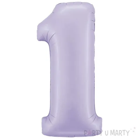 balon foliowy cyfra 1 satynowy liliowy grabo 40 dgt