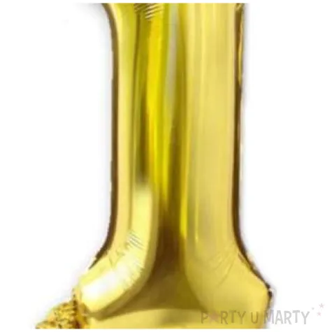 balon foliowy cyfra 1 stojaca zloty dekoracjepolska 15 dgt