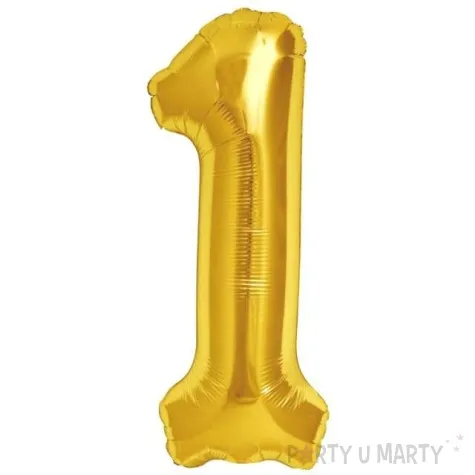 balon foliowy cyfra 1 zloty unique 34 dgt