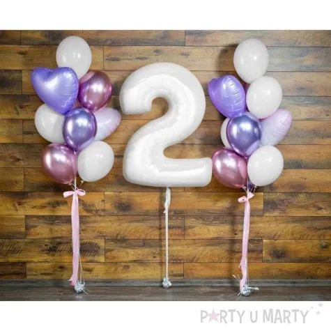 balon foliowy cyfra 2 bialy godan 36 dgt