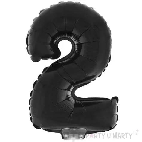 balon foliowy cyfra 2 czarny funny fashion 16 dgt