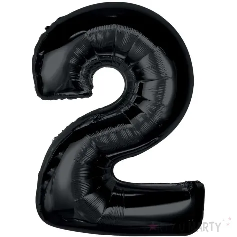 balon foliowy cyfra 2 czarny godan 36 dgt