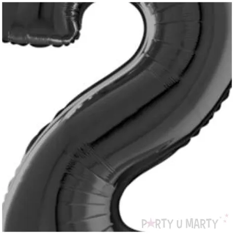 balon foliowy cyfra 2 czarny grabo 26 dgt