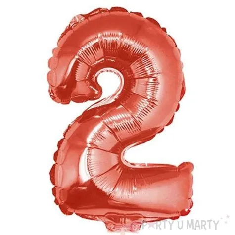 balon foliowy cyfra 2 czerwony funny fashion 16 dgt
