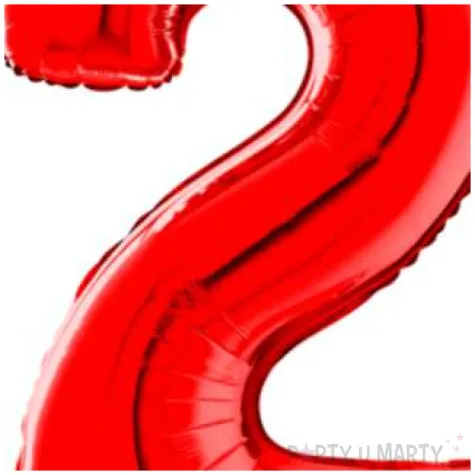balon foliowy cyfra 2 czerwony grabo 26 dgt