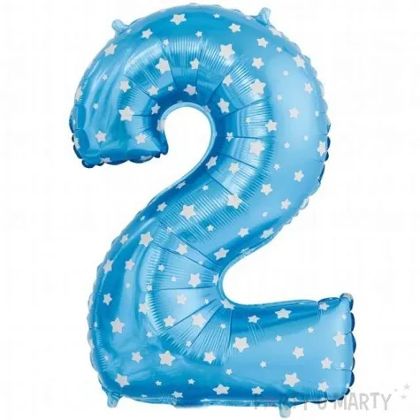 balon foliowy cyfra 2 gwiazdki godan 26 dgt
