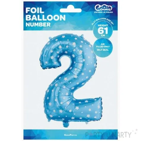 balon foliowy cyfra 2 gwiazdki godan 26 dgt