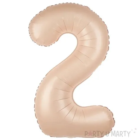 balon foliowy cyfra 2 karmelowy partypal 39 dgt