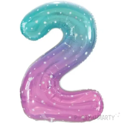 balon foliowy cyfra 2 kosmos teczowy godan 31 dgt