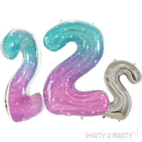 balon foliowy cyfra 2 kosmos teczowy godan 31 dgt