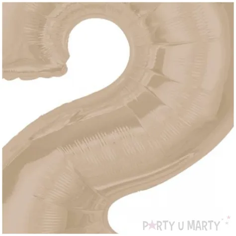 balon foliowy cyfra 2 matowy latte godan 36 dgt