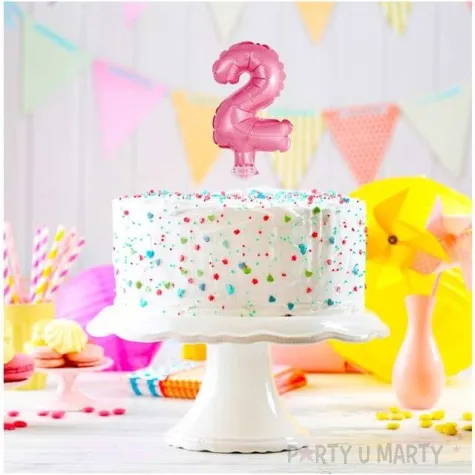 balon foliowy cyfra 2 micro rozowy godan 5 dgt