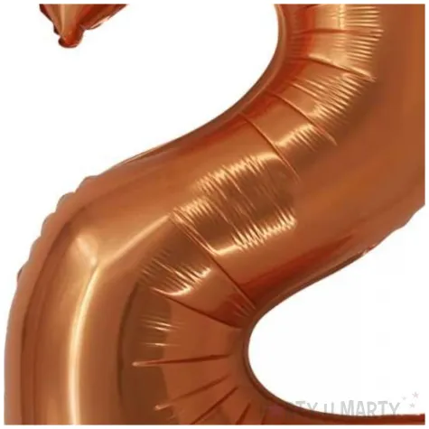 balon foliowy cyfra 2 miedziany godan 30 dgt