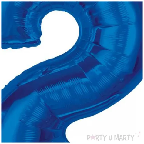 balon foliowy cyfra 2 niebieski godan 36 dgt