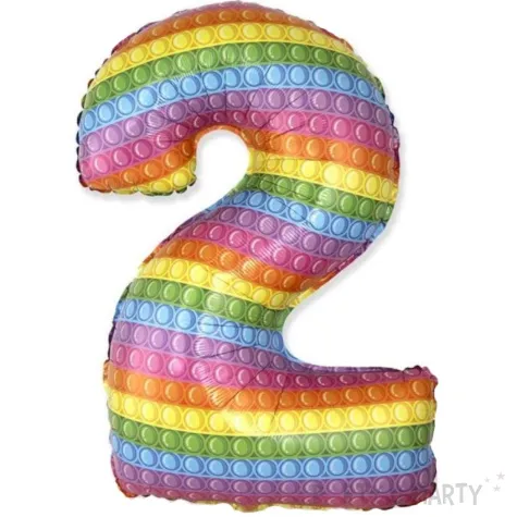 balon foliowy cyfra 2 pop it flexmetal 27 dgt