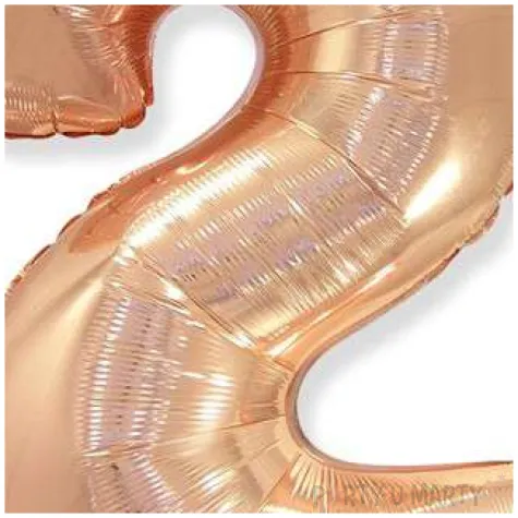 balon foliowy cyfra 2 rozowe zloto flexmetal 34 dgt