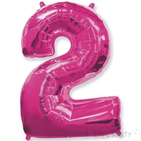balon foliowy cyfra 2 rozowy flexmetal 34 dgt