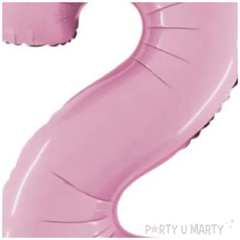 balon foliowy cyfra 2 rozowy pastel grabo 26 dgt