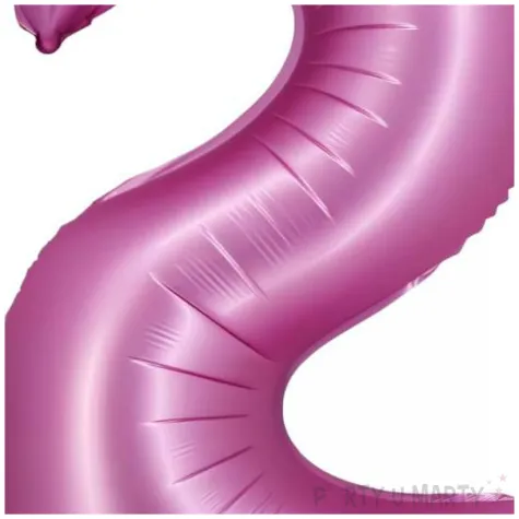 balon foliowy cyfra 2 rozowy satynowy godan 30 dgt