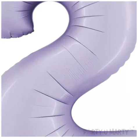 balon foliowy cyfra 2 satynowy liliowy grabo 40 dgt