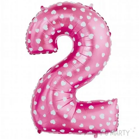balon foliowy cyfra 2 serca godan 26 dgt