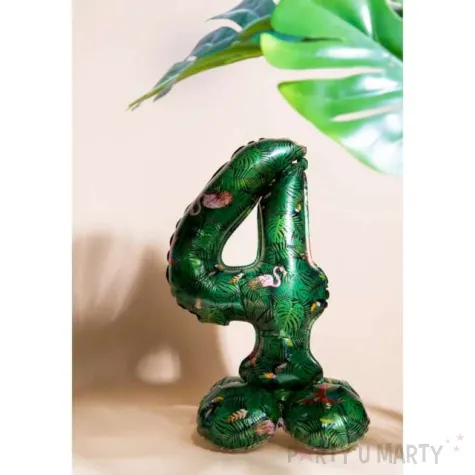 balon foliowy cyfra 2 stojaca hawajskie party folat 17 dgt