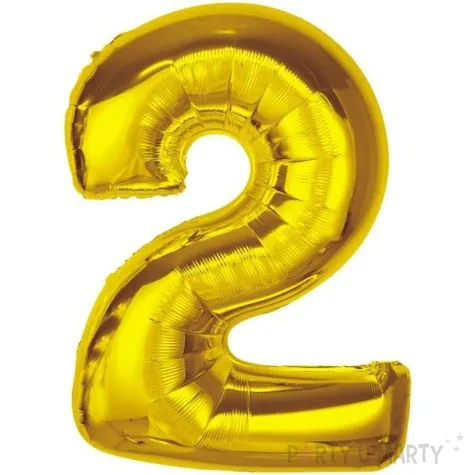 balon foliowy cyfra 2 zloty godan 36 dgt