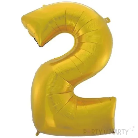 balon foliowy cyfra 2 zloty mat godan 45 dgt