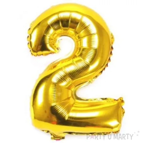 balon foliowy cyfra 2 zloty oem 16 dgt