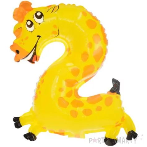 balon foliowy cyfra 2 zyrafa arpex 18 shp