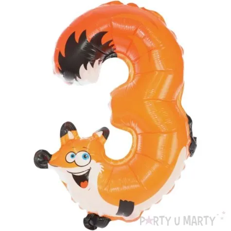 balon foliowy cyfra 3 lisek arpex 18 shp
