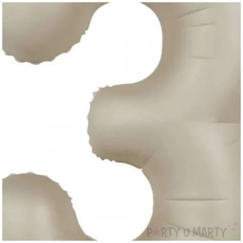 balon foliowy cyfra 3 mat kremowe latte folat 34 dgt