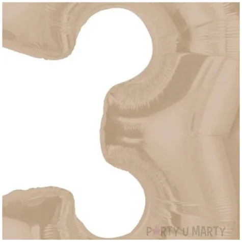 balon foliowy cyfra 3 matowy latte godan 36 dgt