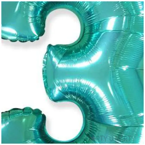 balon foliowy cyfra 3 niebieski tiffany flexmetal 34 dgt
