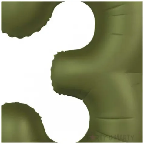 balon foliowy cyfra 3 oliwkowy folat 34 dgt