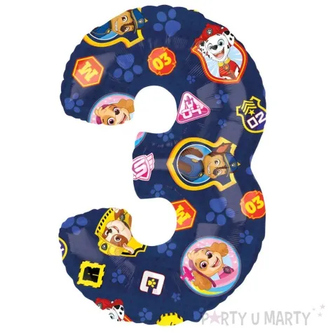 balon foliowy cyfra 3 paw patrol amscan 26 shp
