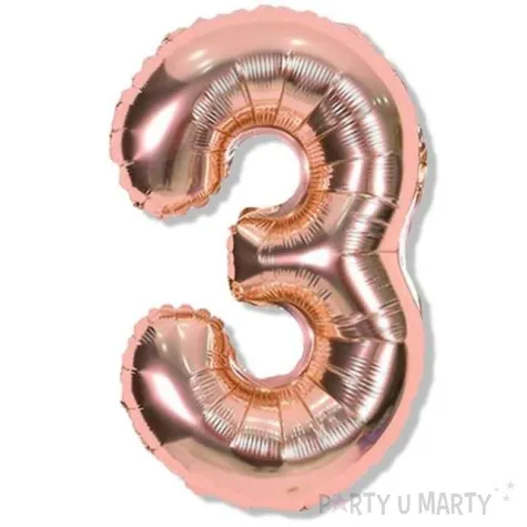 balon foliowy cyfra 3 rozowe zloto dekoracjepolska 16 dgt