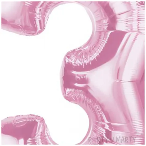balon foliowy cyfra 3 rozowy jasny godan 36 dgt