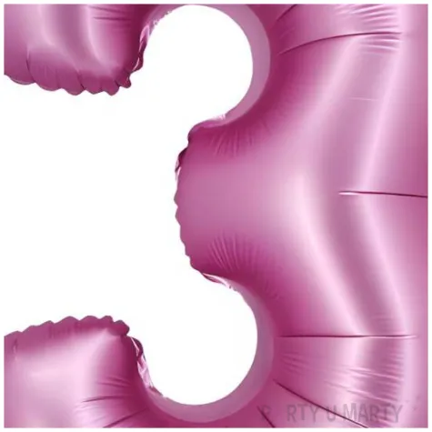 balon foliowy cyfra 3 rozowy satynowy godan 30 dgt