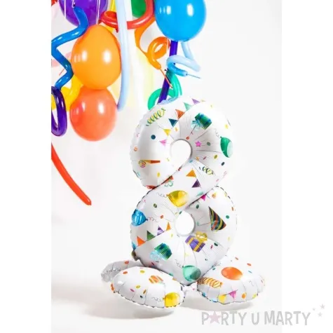 balon foliowy cyfra 3 stojaca party folat 28 dgt