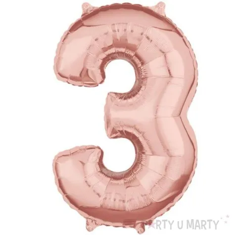 balon foliowy cyfra 3 szampanski amscan 26 dgt