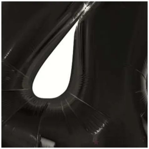 balon foliowy cyfra 4 beauty and charm czarny godan 36 dgt