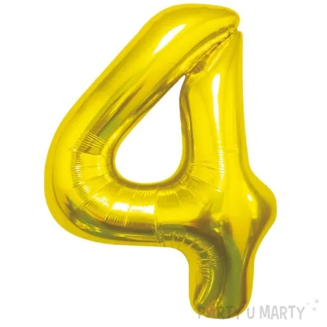 balon foliowy cyfra 4 beauty and charm zloty godan 33 dgt