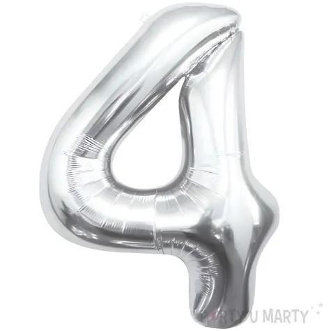 balon foliowy cyfra 4 beauty charm srebrny godan 33 dgt